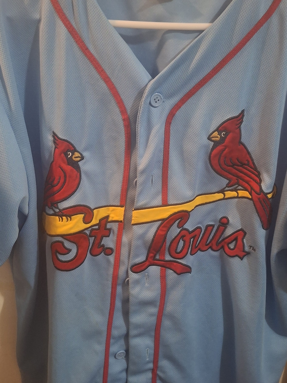St. Louis Cardinals Light Blue Baseball Jersey - Picture 2 of 5